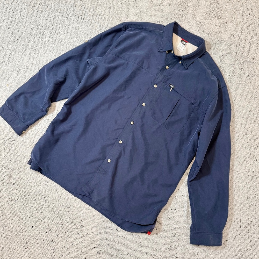 The North Face Navy Button Down Utility Shirt XL